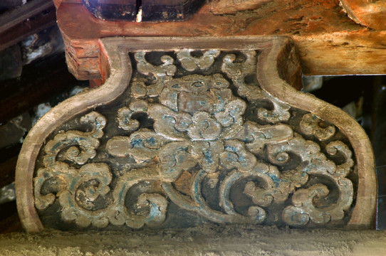 古代庙宇建筑雕刻