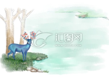 水邊鹿