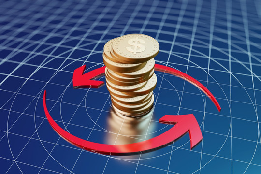 金幣與交換箭頭