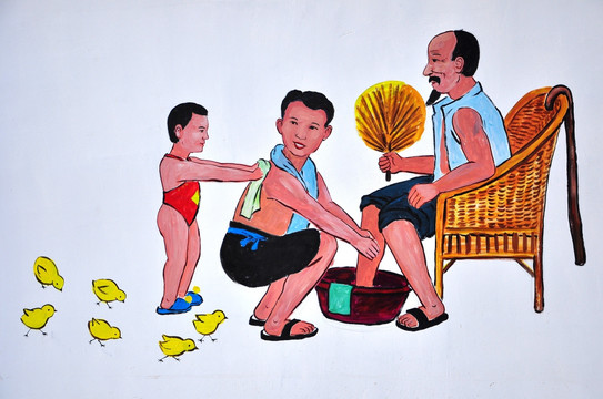 美丽乡村墙画