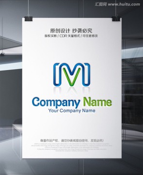 M V字母LOGO