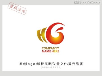 凤凰 字母HG组合创意logo