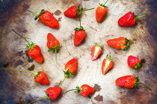 草莓 新鲜的果蔬
