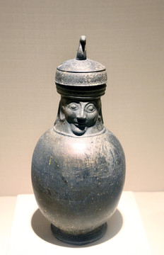 古代黑陶酒罐