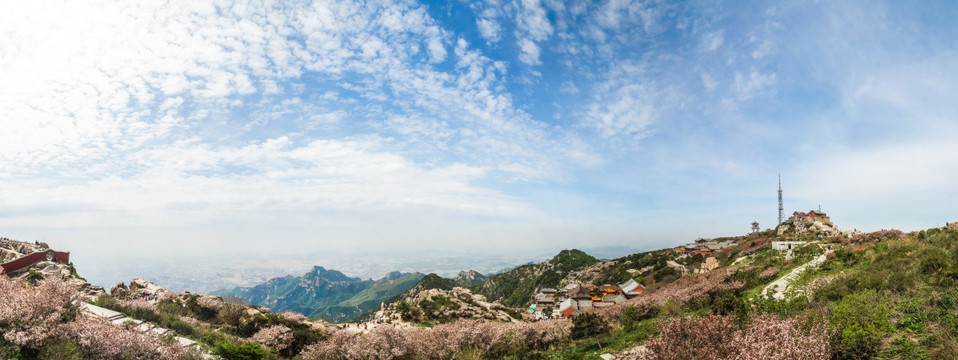 泰山风光 泰山极顶接片宽屏风光