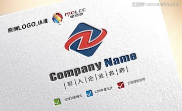 Z字母 大氣 LOGO設(shè)計