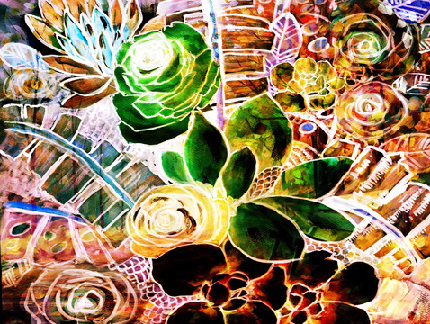 手繪花紋