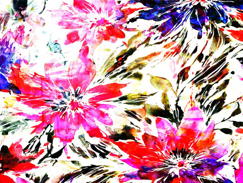 手繪花紋