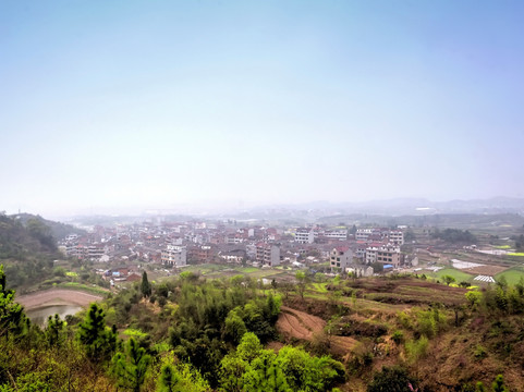 兰溪转轮岩景区前倪村全景