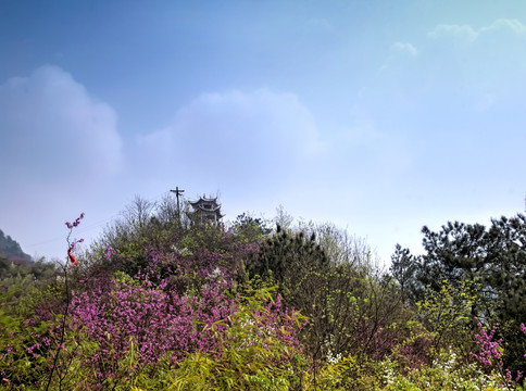 兰溪转轮岩景区凉亭全景