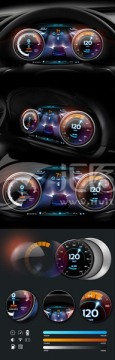 汽車儀表盤效果界面設計