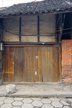 彭山武阳古街 老式木板房民居