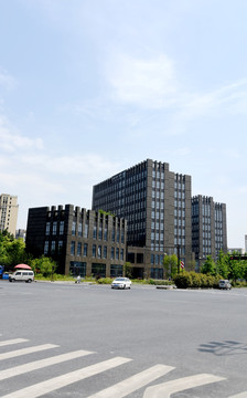 華富金座城市道路綠化街景杭州
