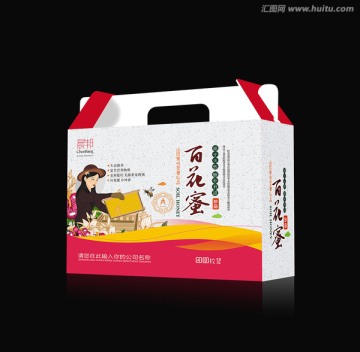 蜂蜜包裝展開圖
