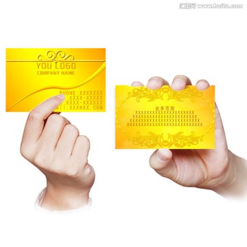 金色商務(wù)個(gè)性名片