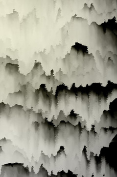 水墨山水 豎幅（合層）