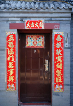 中式居民大门