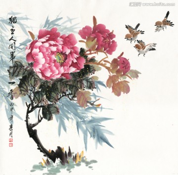 國(guó)畫(huà)牡丹