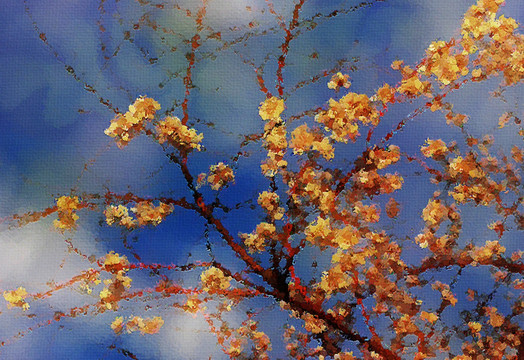 桃花油畫(huà)
