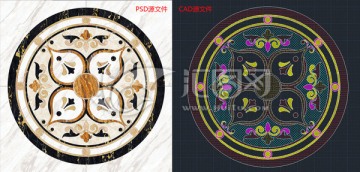 大理石瓷磚地面拼花