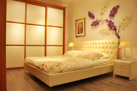 现代日式风格的卧室