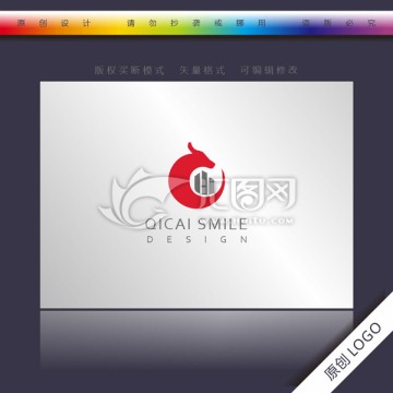 房地产logo 建筑 C 龙