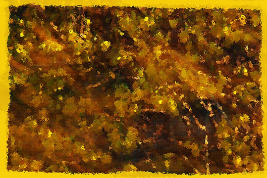 迎春花油畫