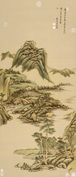 清 王原祁 仿黃公望設(shè)色山水