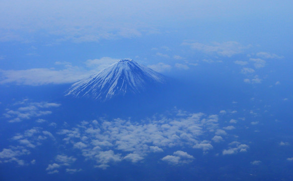 航拍富士山