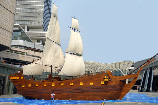 海盗船 木雕海盗船
