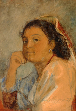 人物油畫 美女