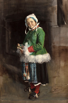 人物油畫  美女