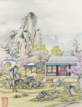 山水古画 风景国画 画廊品质