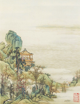 山水古画 风景国画 画廊品质