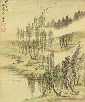 中式山水风景国画 画廊品质