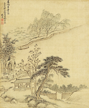 中式山水風(fēng)景國畫 畫廊品質(zhì)