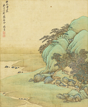 中式山水风景国画 画廊品质