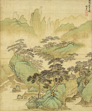 中式山水風(fēng)景國畫 畫廊品質(zhì)