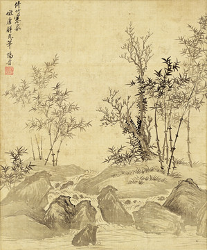 中式山水风景国画 画廊品质