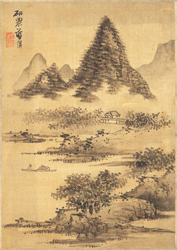 高清风景国画 画廊品质