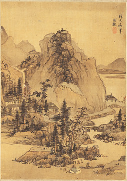 高清风景国画 画廊品质