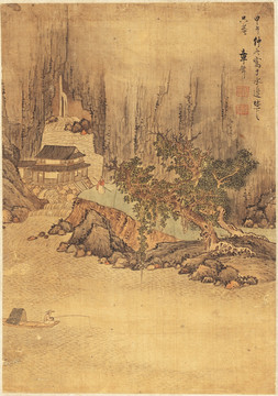 高清风景国画 画廊品质