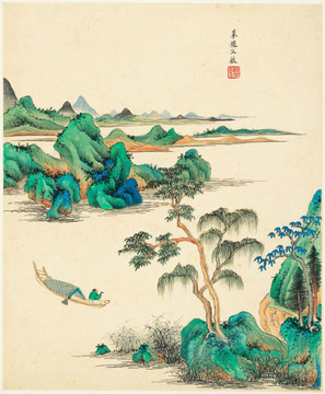 风景国画 画廊高清品质