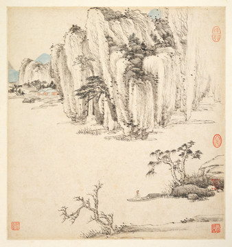 风景国画 画廊高清品质