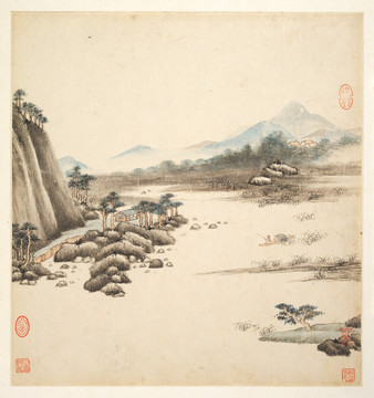 风景国画 画廊高清品质