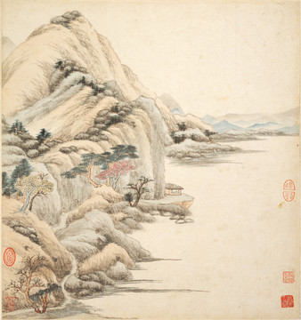 风景国画 画廊高清品质