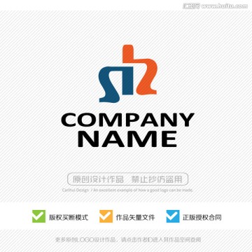 Sh字母LOGO设计 标志设计