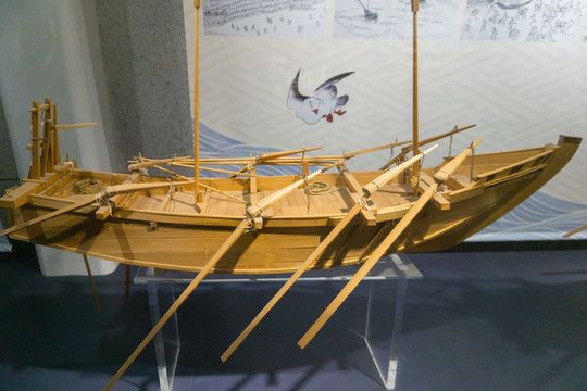渔船模型 日本江户时代渔船