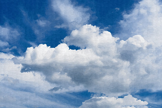 油畫(huà) 天空 TIF無(wú)分層