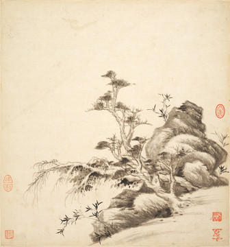 风景国画 画廊高清品质